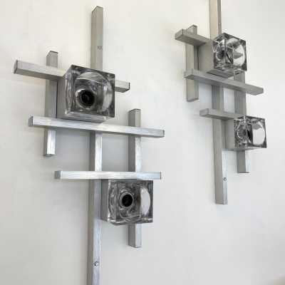 sconces chandeliers cubic sciolari gaetano italy 1970