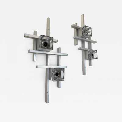 sconces chandeliers cubic sciolari gaetano italy 1970