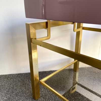 pair side tables bedside tables brass lacquer guy lefèvre house jansen france 1970