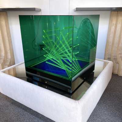 Cubo di Teo kinetic sculpture lamp in plexiglass by James Rivère and produced by Centro Ricerche di Arte Industria Lissone. Italy 1970. in the style of Stilnovo, Joe Colombo, Arteluce, Arredoluce, Lumi, Luci, Rggiani, Sciolari, Werner Pantone, Luigi Colani, Raak, Angelo Lelii, Angelo Brotto, Esperia, Francesco Bocola, Superstudio, Enrico Tronconi, Mario Bellini , Harvey Guzzini, Luigi Massoni, Martinelli, Pierre Cardin, Fabio Lenci. floor lamp sconces mid-century sconces