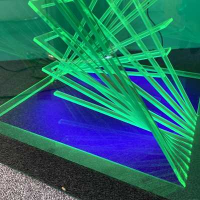 Cubo di Teo kinetic sculpture lamp in plexiglass by James Rivère and produced by Centro Ricerche di Arte Industria Lissone. Italy 1970. in the style of Stilnovo, Joe Colombo, Arteluce, Arredoluce, Lumi, Luci, Rggiani, Sciolari, Werner Pantone, Luigi Colani, Raak, Angelo Lelii, Angelo Brotto, Esperia, Francesco Bocola, Superstudio, Enrico Tronconi, Mario Bellini , Harvey Guzzini, Luigi Massoni, Martinelli, Pierre Cardin, Fabio Lenci. floor lamp sconces mid-century sconces