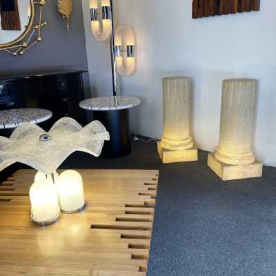 floor lamps lamps resin antique column Luciano Sartini Singleton italy 1970