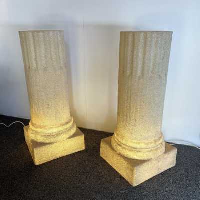 floor lamps lamps resin antique column Luciano Sartini Singleton italy 1970