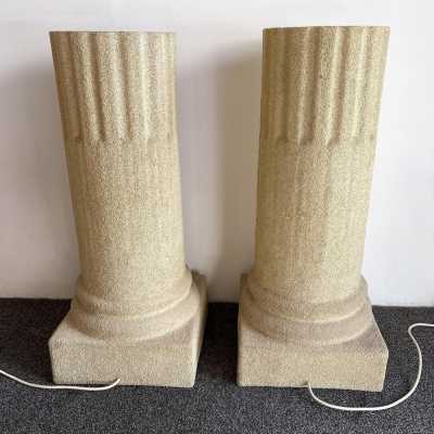 floor lamps lamps resin antique column Luciano Sartini Singleton italy 1970