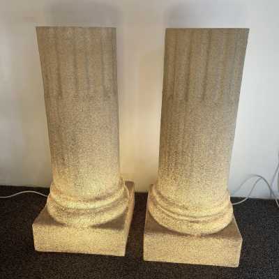 floor lamps lamps resin antique column Luciano Sartini Singleton italy 1970
