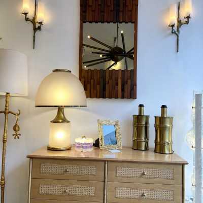 pair of gilded bronze sconces house arlus felix agostini france 1960 1970