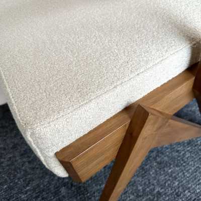 Pair of wooden compass feet armchairs. Italy 1960. Design attributed to Augusto Romano. A conservative restoration was carried out. In the style of Pierre Jeanneret, Chandigarh, Le Corbusier, Jean Prouvé, Charlotte Perriand, Jean Royère, Gio Ponti. mid-century modern chairs sofa