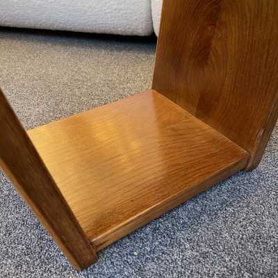 pair wooden trapeze stools osvaldo borsani italy 1960 1950
