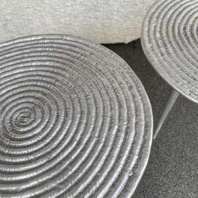 coffee tables side tables metal cast aluminum spiral italy 1990 garouste and bonetti hubert le gall