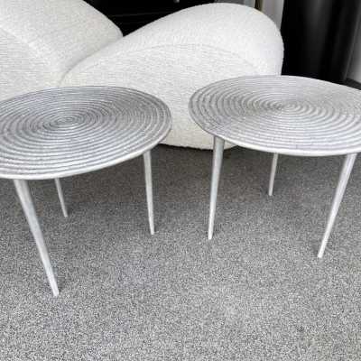 coffee tables side tables metal cast aluminum spiral italy 1990 garouste and bonetti hubert le gall