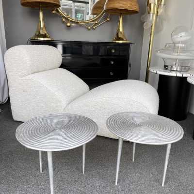 coffee tables side tables metal cast aluminum spiral italy 1990 garouste and bonetti hubert le gall