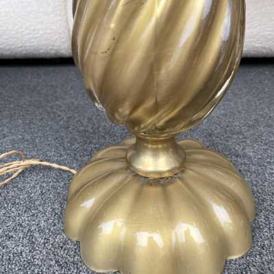pair lamps murano golden glass brass bronze venini italy 1960 1970