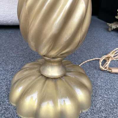 pair lamps murano golden glass brass bronze venini italy 1960 1970