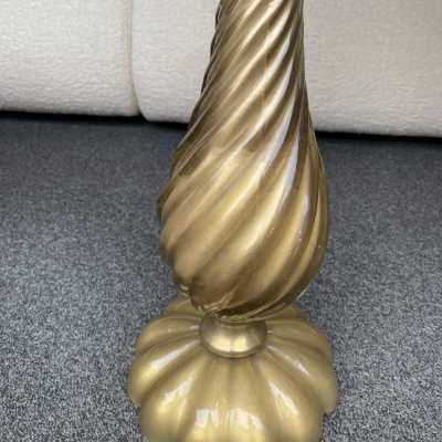 pair lamps murano golden glass brass bronze venini italy 1960 1970