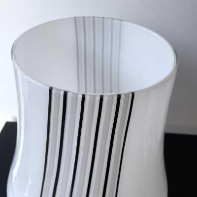 Pair of striped murano glass table lamps. Italy 1970. in the style of Venini, Vistosi, Veronese, La Murrina, Stilux, Aldo Carlo Nason, Stilnovo, Joe Colombo, Arteluce, Arredoluce, Italian design Lumi, Luci, Rggiani, Sciolari, Werner Pantone, Luigi Colani, Raak, Angelo Lelii, Angelo Brotto, Esperia, Francesco Bocola, Superstudio, Enrico Tronconi, Mario Bellini, Harvey Guzzini, Luigi Massoni, Martinelli, Pierre Cardin, Fabio Lenci, Gio Ponti. brass mid-century floor lamp