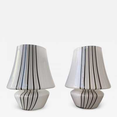 Pair of striped Murano glass lamps. Italy 1970. in the style of Venini, Vistosi, Veronese, La Murrina, Stilux, Aldo Carlo Nason, Stilnovo, Joe Colombo, Arteluce, Arredoluce, Italian design Lumi, Luci, Rggiani, Sciolari, Werner Pantone, Luigi Colani, Raak, Angelo Lelii, Angelo Brotto, Esperia, Francesco Bocola, Superstudio, Enrico Tronconi, Mario Bellini, Harvey Guzzini, Luigi Massoni, Martinelli, Pierre Cardin, Fabio Lenci, Gio Ponti. mid-century floor lamp chandelier sconces
