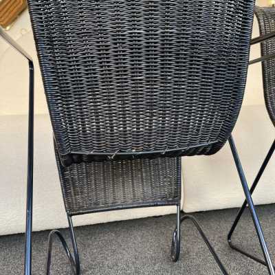 ron arad driade zigo chairs armchairs bridge metal rattan italy 1990 1980