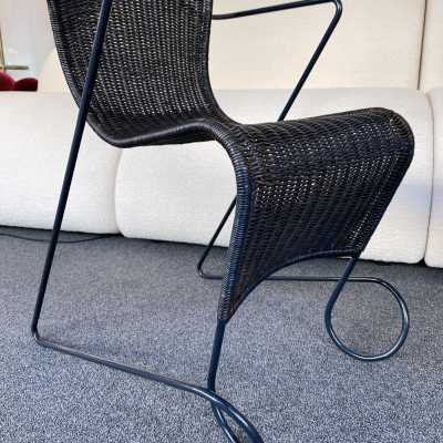 ron arad driade zigo chairs armchairs bridge metal rattan italy 1990 1980