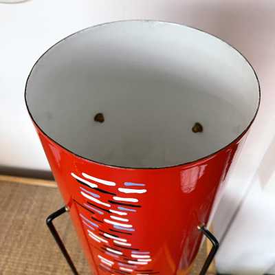 enamelled metal lamp siva poggibonsi italy 1950 1960 brass