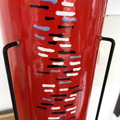 enamelled metal lamp siva poggibonsi italy 1950 1960 brass