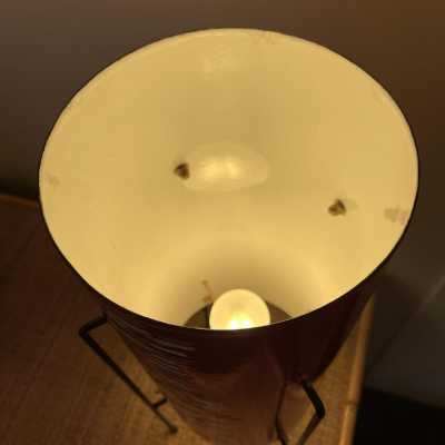 enamelled metal lamp siva poggibonsi italy 1950 1960 brass