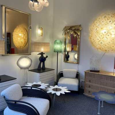 enamelled metal lamp siva poggibonsi italy 1950 1960 brass