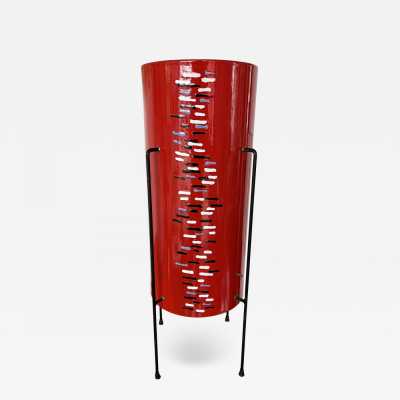 enamelled metal lamp siva poggibonsi italy 1950 1960 brass
