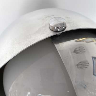 lampadaire lamp metal chrome methacrylate marble lumi luci italy stilnovo 1970