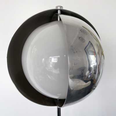 lampadaire lamp metal chrome methacrylate marble lumi luci italy stilnovo 1970