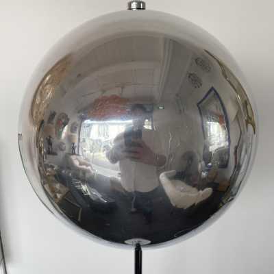 lampadaire lamp metal chrome methacrylate marble lumi luci italy stilnovo 1970