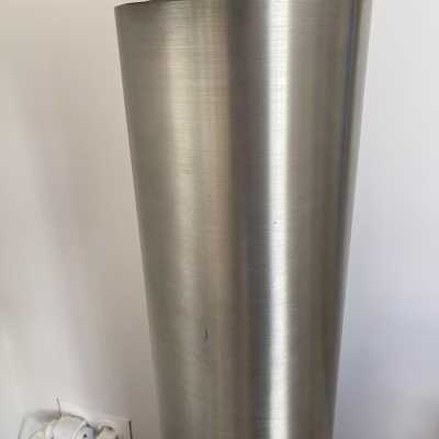 Floor lamp space age in stainless steel by Stilux Milano. Italy 1970 stilnovo lumi