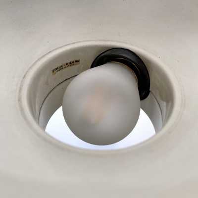 Floor lamp space age in stainless steel by Stilux Milano. Italy 1970 stilnovo lumi