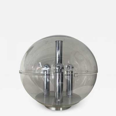 lamp plexiglass metal chrome stilux space age milano italy 1970