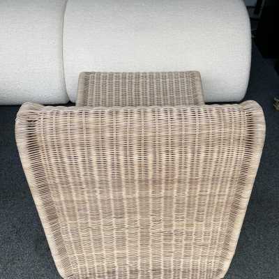 fireside chair rattan tito agnoli bonacina italy 1970