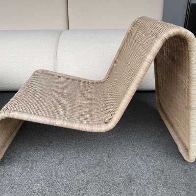 fireside chair rattan tito agnoli bonacina italy 1970
