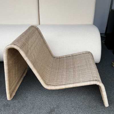 fireside chair rattan tito agnoli bonacina italy 1970
