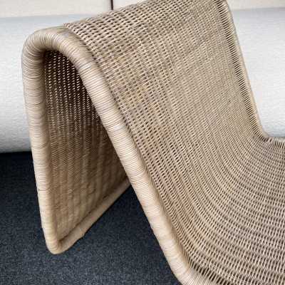 fireside chair rattan tito agnoli bonacina italy 1970
