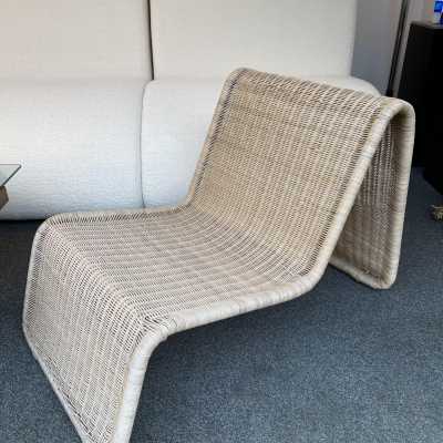 fireside chair rattan tito agnoli bonacina italy 1970