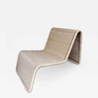 fireside chair rattan tito agnoli bonacina italy 1970