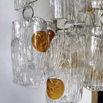 Pair of Murano glass and metal sconces by Toni Zuccheri for Mazzega. Italy 1970 chandelier lamps Carlo Aldo Nason venini vistosi la murrina