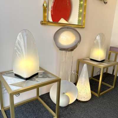 Pair of icicle lamps in white smoked Murano glass and metal by Mazzega. Italy 1970. design attributed to Carlo Nason. in the style of Venini, Vistosi, La Murrina, Aldo Nason, Stilnovo, Joe Colombo, Arteluce, Arredoluce, Lumi, Luci, Rggiani, Sciolari, Werner Pantone, Luigi Colani, Raak, Angelo Lelii, Angelo Brotto, Esperia, Martinelli, Pierre Cardin chandelier sconces pendant lightning mid-century modern space age brass stainless steel 1970