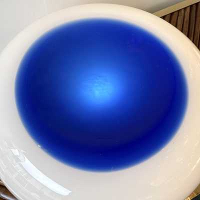 Pair of blue eyes lamps in Murano glass and metal by the editor Murano Due. Italy 1970. in the style of Venini, Vistosi, La Murrina, Seguso, Aldo Carlo Nason, Poliarte, Esperia, Angelo Brotto, Stilnovo, Arteluce, Arredoluce, Mazzega, Pierre Cardin, Lumi, Luci, Raak, Angelo Lelii, Francesco Bocola, Superstudio, Enrico Tronconi, Mario Bellini, Harvey Guzzini, Luigi Massoni, Martinelli, Fabio Lenci, Gio Ponti. floor lamp chandelier sconces pendant lightning mid-century modern space age italy 1960 1970
