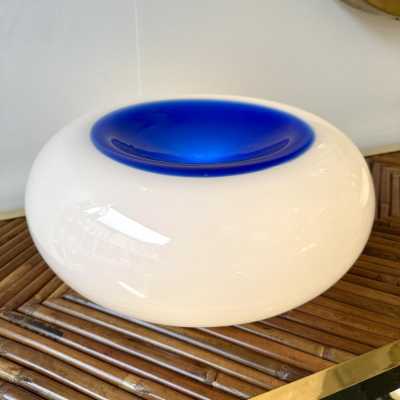 Pair of blue eyes lamps in Murano glass and metal by the editor Murano Due. Italy 1970. in the style of Venini, Vistosi, La Murrina, Seguso, Aldo Carlo Nason, Poliarte, Esperia, Angelo Brotto, Stilnovo, Arteluce, Arredoluce, Mazzega, Pierre Cardin, Lumi, Luci, Raak, Angelo Lelii, Francesco Bocola, Superstudio, Enrico Tronconi, Mario Bellini, Harvey Guzzini, Luigi Massoni, Martinelli, Fabio Lenci, Gio Ponti. floor lamp chandelier sconces pendant lightning mid-century modern space age italy 1960 1970