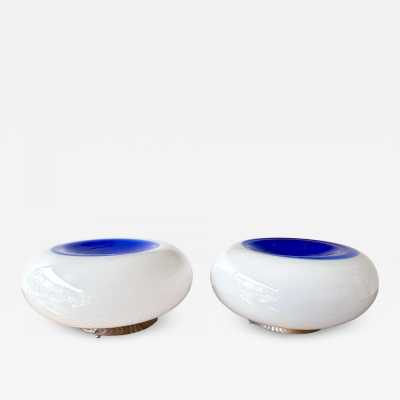 Pair of blue eyes lamps in Murano glass and metal by the editor Murano Due. Italy 1970. in the style of Venini, Vistosi, La Murrina, Seguso, Aldo Carlo Nason, Poliarte, Esperia, Angelo Brotto, Stilnovo, Arteluce, Arredoluce, Mazzega, Pierre Cardin, Lumi, Luci, Raak, Angelo Lelii, Francesco Bocola, Superstudio, Enrico Tronconi, Mario Bellini, Harvey Guzzini, Luigi Massoni, Martinelli, Fabio Lenci, Gio Ponti. floor lamp chandelier sconces pendant lightning mid-century modern space age italy 1960 1970