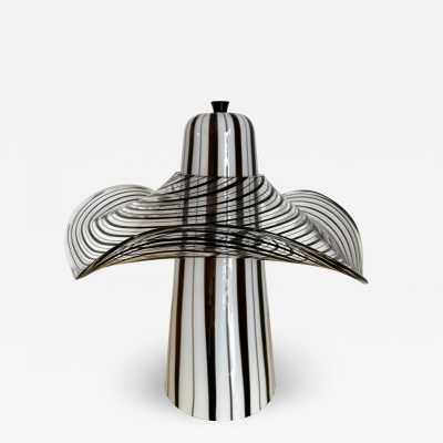 Murano glass lamp by Venini. Italy 1970. in the style of Esperia, Vistosi, La Murrina, Seguso, Aldo Nason, Poliarte, Carlo Aldo Nason for Mazzega, Stilnovo, Arteluce, Arredoluce, Artemide chandelier sconces during lightning brass wood stainless steel 1980 1970 mid-century modern space age