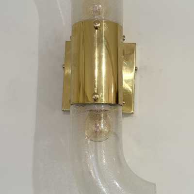 Pair of chain sconces in brass and murano glass by Aldo Nason for Mazzega. Italy 1970. in the style of Venini, Vistosi, La Murrina, Seguso, Carlo Nason, Poliarte, Esperia, Angelo Brotto, Stilnovo, Arteluce, Arredoluce, Artemide, Pierre Cardin, Lumi, Luci, Raak, Angelo Lelii, Francesco Bocola, Superstudio , Enrico Tronconi, Mario Bellini, Harvey Guzzini, Luigi Massoni, Martinelli, Fabio Lenci, Gio Ponti. sconces chandelier lamp lightning floor lamp metal chrome mid-century modern space age italy