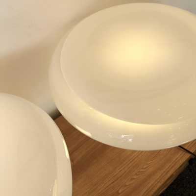 Pair of Lesbo lamps in Murano glass and metal by Angelo Mangiarotti for Artemide. Italy 1970. in the style of Venini, Vistosi, La Murrina, Seguso, Aldo Carlo Nason, Poliarte, Esperia, Angelo Brotto, Stilnovo, Arteluce, Arredoluce, Mazzega, Pierre Cardin, Lumi, Luci, Raak, Angelo Lelii, Francesco Bocola, Superstudio, Enrico Tronconi, Mario Bellini, Harvey Guzzini, Luigi Massoni, Martinelli, Fabio Lenci, Gio Ponti. mid-century modern space age brass italy