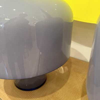Pair of model LT226 lamps in blue Murano glass by Carlo Nason for Mazzega. Italy 1970. in the style of Venini, Vistosi, La Murrina, Seguso, Aldo Nason, Poliarte, Esperia, Angelo Brotto, Stilnovo, Arteluce, Arredoluce, Artemide, Pierre Cardin, Lumi, Luci, Raak, Angelo Lelii, Francesco Bocola, Superstudio , Enrico Tronconi, Mario Bellini, Harvey Guzzini, Luigi Massoni, Martinelli, Fabio Lenci, Gio Ponti. chandelier sconces mid-century modern space age brass metal italy