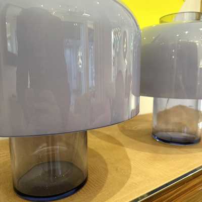 Pair of model LT226 lamps in blue Murano glass by Carlo Nason for Mazzega. Italy 1970. in the style of Venini, Vistosi, La Murrina, Seguso, Aldo Nason, Poliarte, Esperia, Angelo Brotto, Stilnovo, Arteluce, Arredoluce, Artemide, Pierre Cardin, Lumi, Luci, Raak, Angelo Lelii, Francesco Bocola, Superstudio , Enrico Tronconi, Mario Bellini, Harvey Guzzini, Luigi Massoni, Martinelli, Fabio Lenci, Gio Ponti. chandelier sconces mid-century modern space age brass metal italy