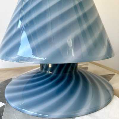 blue Murano glass lamp by la Murrina. Italy 1970. in the style of Venini, Vistosi, Mazzega Aldo Carlo Nason, Stilnovo, Joe Colombo, Arteluce, Arredoluce, Lumi, Luci, Rggiani, Sciolari, Werner Pantone, Luigi Colani, Raak, Angelo Lelii, Angelo Brotto, Esperia chandelier sconces pendant lightning brass de steel stainless mid-century modern space age 1970 1980